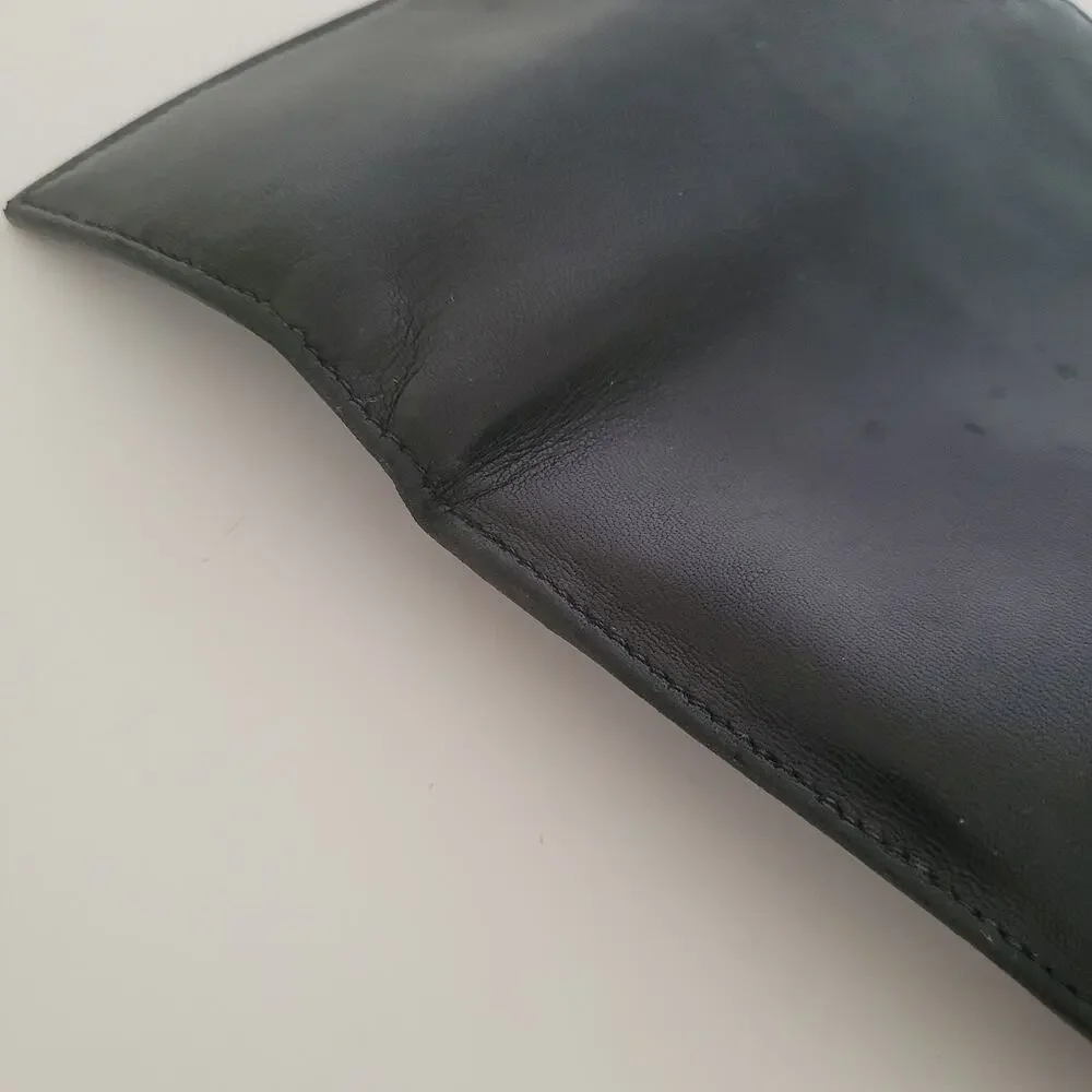 PRADA Portafogilo Donna Nero‎ Black Nappa Leather Wallet Large Envelope Medium